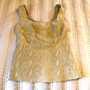 Snake print 100% leather bodice top